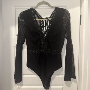 Black Long Sleeve Body Suit